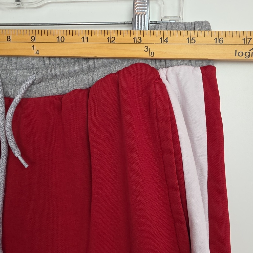 Levi's Sweatpants Men's L Red w/ White Stripe Elastic Waistband Retro Look - Picture 4 of 10